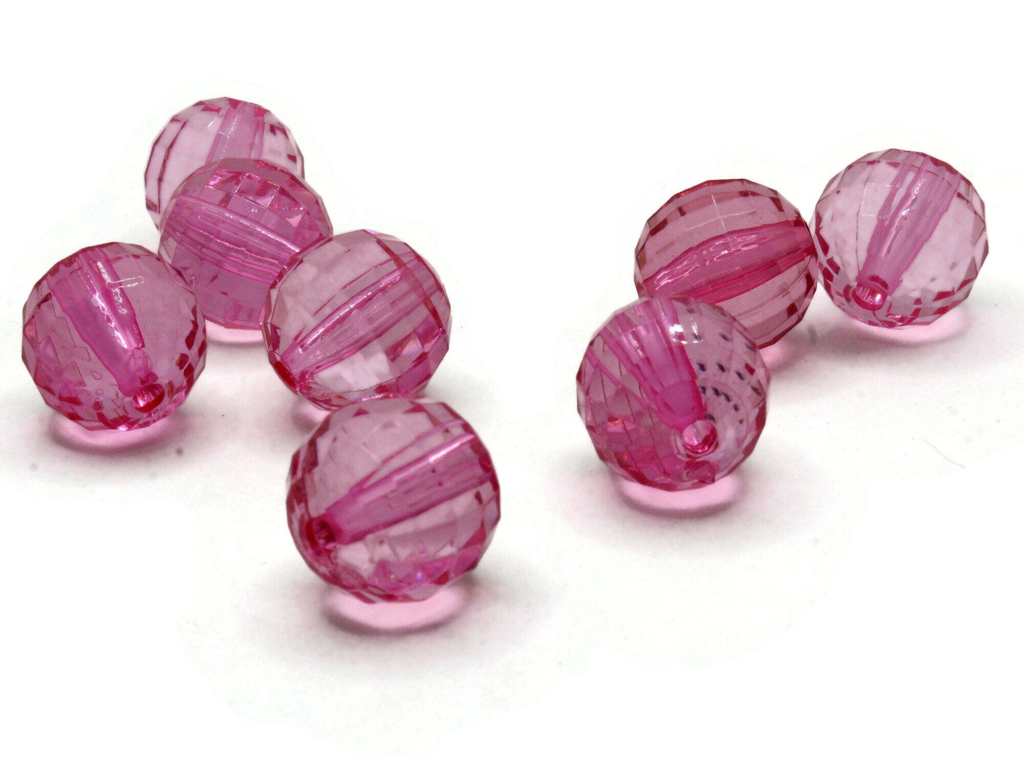 Large Pink Lucite Flower Beads, Plastic Acrylic Bead Caps, 30mm, Pack of 10  Light Pink Beads for Jewelry Making 