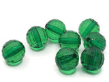 8 22mm Clear Green Faceted Round Beads Acrylic Round Beads Plastic Ball Beads Jewelry Making Beading Supplies Chunky Large Loose Beads