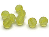 8 22mm Clear Yellow Faceted Round Beads Acrylic Round Beads Plastic Ball Beads Jewelry Making Beading Supplies Chunky Large Loose Beads