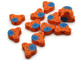 12 15mm Orange Wooden Teddy Bear Beads Animal Beads Wood Beads Toy Beads Cute Beads Multicolor Beads Novelty Beads to String