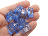 40 17mm Two Hole Blue Pillow Acrylic Beads Double Drilled Plastic Rectangle Beads Jewelry Making Beading Supplies Loose Beads Smileyboy