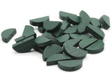 30 20mm Green Semi-Circle Beads Flat Disc Half Coin Wood Beads Wooden Beads Jewelry Making Beading Supplies Loose Beads