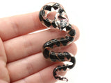 Black and Clear Spiral Glass Pendant Snake Pendant Jewelry Making Beading Supplies