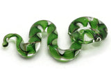 Green Gold and Clear Spiral Glass Pendant Snake Pendant Jewelry Making Beading Supplies