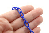 15.75 Inch Royal Blue Plastic Oval Chain Jewelry Making Beading Supplies 40cm chain Jewelry Findings 13x8mm links Smileyboy