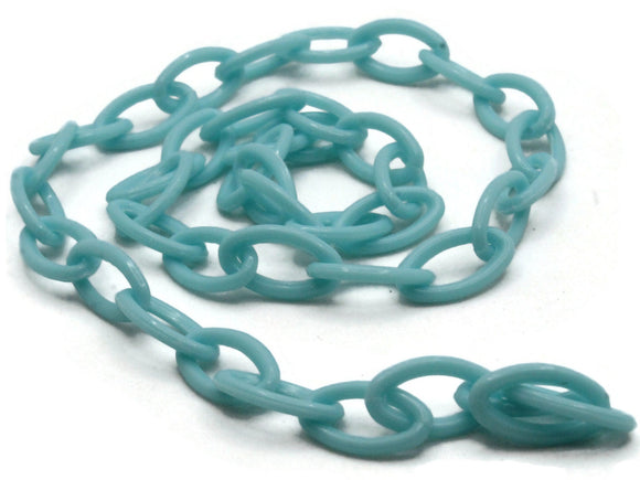 15.75 Inch Pale Blue Plastic Oval Chain Jewelry Making Beading Supplies 40cm chain Jewelry Findings 13x8mm links Smileyboy