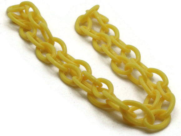 15.75 Inch Yellow Plastic Oval Chain Jewelry Making Beading Supplies 40cm chain Jewelry Findings 13x8mm links Smileyboy