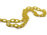 15.75 Inch Yellow Plastic Oval Chain Jewelry Making Beading Supplies 40cm chain Jewelry Findings 13x8mm links Smileyboy