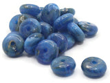 23 14mm Swirling Blue Vintage Plastic Rondelle Beads  Jewelry Making Beading Supplies Loose Beads to String