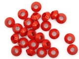 25 16mm Red Large Hole Plastic Saucer Beads Jewelry Making Beading Supplies Rondelle Beads Macrame Beads Hair Beads Loose Beads