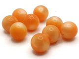 9 14mm Round Orange Beads Vintage Beads Moonglow Lucite Beads Jewelry Making New Old Stock Craft Supplies Orange Lucite Beads Moon Glow Bead