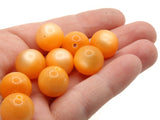 9 14mm Round Orange Beads Vintage Beads Moonglow Lucite Beads Jewelry Making New Old Stock Craft Supplies Orange Lucite Beads Moon Glow Bead