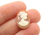 10 18mm x 13mm Two Tone Pink Cameo Cabochons Resin Greek Cameo Womans Face Cameo Cabs 18mm x 13mm