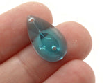 25 20mm Sew On Faceted Teardrop Cabochons Sky Blue Cabochons Vintage West Germany Plastic Cabochons Jewelry Making Beading Supplies