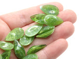 25 20mm Faceted Teardrop Cabochons Green Swirl Cabochons Vintage West Germany Plastic Cabochons Jewelry Making Beading Supplies