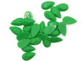 25 20mm Faceted Teardrop Cabochons Opaque Green Cabochons Vintage West Germany Plastic Cabochons Jewelry Making Beading Supplies