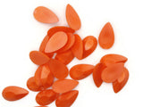 25 20mm Faceted Teardrop Cabochons Orange Cabochons Vintage West Germany Plastic Cabochons Jewelry Making Beading Supplies
