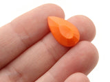 25 20mm Faceted Teardrop Cabochons Orange Cabochons Vintage West Germany Plastic Cabochons Jewelry Making Beading Supplies