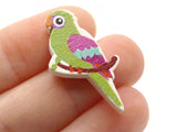 10 31mm Green Wooden Parrot Beads Animal Beads Wood Beads Bird Beads Cute Beads Multicolor Beads Novelty Beads to String
