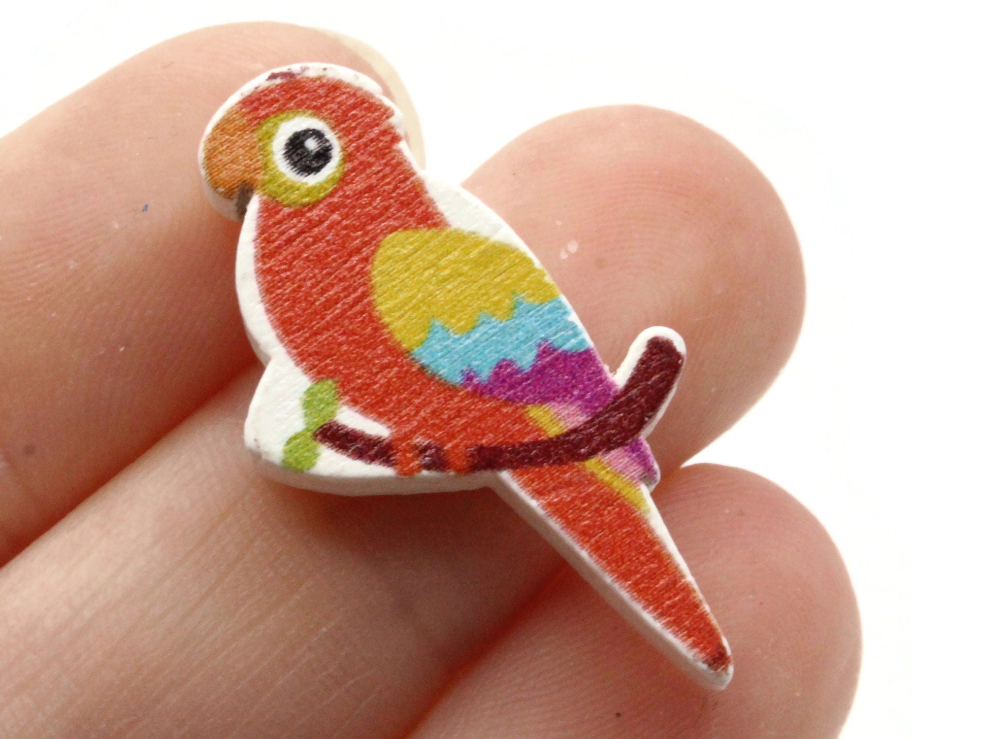 10 31mm Orange Red Wooden Parrot Beads by Smileyboy Beads | Michaels