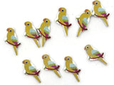 10 31mm Yellow Wooden Parrot Beads Animal Beads Wood Beads Bird Beads Cute Beads Multicolor Beads Novelty Beads to String