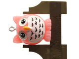 2 31mm Pink Owl Charms Resin Charms Bird Pendants Miniature Cute Charms Jewelry Making Beading Supplies kitsch charms Smileyboy
