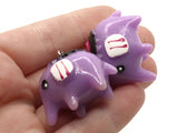 2 31mm Purple Elephant Charms Resin Charms Animal Pendants Miniature Cute Charms Jewelry Making Beading Supplies kitsch charms Smileyboy