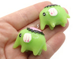 2 31mm Green Elephant Charms Resin Charms Animal Pendants Miniature Cute Charms Jewelry Making Beading Supplies kitsch charms Smileyboy