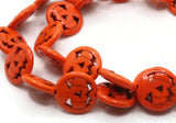 26 15mm Howlite Pumpkin Beads Jack O' Lantern Gemstone Beads Dyed Beads Orange Stone Beads Jewelry Making Beading Supplies