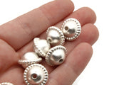 7 16mm Round Saucer Beads Vintage Silver Plated Plastic Beads Jewelry Making Beading Supplies Uncirculated Loose Bead Smileyboy
