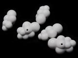 5 32mm x 23mm White Cloud Beads Vintage Lucite Beads Vintage Plastic Beads Bead Frames Jewelry Making Beading Supplies Large Loose Beads