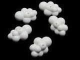 5 32mm x 23mm White Cloud Beads Vintage Lucite Beads Vintage Plastic Beads Bead Frames Jewelry Making Beading Supplies Large Loose Beads