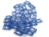 40 17mm Two Hole Blue Pillow Acrylic Beads Double Drilled Plastic Rectangle Beads Jewelry Making Beading Supplies Loose Beads Smileyboy