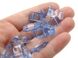 40 17mm Two Hole Light Blue Pillow Acrylic Beads Plastic Rectangle Beads Jewelry Making Beading Supplies Loose Beads Smileyboy