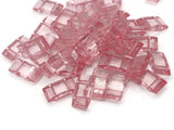 40 17mm Two Hole Light Pink Pillow Acrylic Beads Plastic Rectangle Beads Jewelry Making Beading Supplies Loose Beads Smileyboy