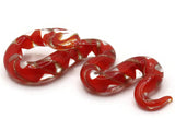 Red Gold and Clear Spiral Glass Pendant Snake Pendant Jewelry Making Beading Supplies
