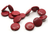 14 29mm Howlite Coin Beads Gemstone Beads Dyed Beads Red Beads Jewelry Making Beading Supplies Howlite Stone Beads