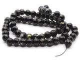 68 6mm Black and Gold Splatter Paint Beads Smooth Round Beads Glass Beads Jewelry Making Beading Supplies Loose Beads to String