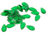25 20mm Faceted Teardrop Cabochons Clear Green Cabochons Vintage West Germany Plastic Cabochons Jewelry Making Beading Supplies