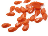 25 20mm Faceted Teardrop Cabochons Orange Cabochons Vintage West Germany Plastic Cabochons Jewelry Making Beading Supplies
