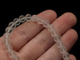 35 7mm Clear Frosted Glass Beads Round Beads Colorless Frosted Glass Beads Jewelry Making Beading Supplies Loose Beads Smooth Round Beads