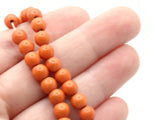 65 5mm to 6mm Round Orange Howlite Beads Gemstone Beads Dyed Beads Jewelry Making Beading Supplies Howlite Stone Beads