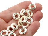 15 12mm Vintage Silver Bumpy Ring Beads Silver Plated Plastic Beads Round Ring Beads Jewelry Making Beading Supplies Loose Beads