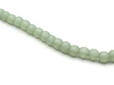 37 7mm Clear Seafoam Green Frosted Glass Beads Round and Rondelle Beads Jewelry Making Beading Supplies Loose Beads Smooth Rondelle Beads