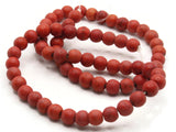 65 5mm to 6mm Round Red Howlite Beads Gemstone Beads Dyed Beads Jewelry Making Beading Supplies Howlite Stone Beads