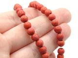 65 5mm to 6mm Round Red Howlite Beads Gemstone Beads Dyed Beads Jewelry Making Beading Supplies Howlite Stone Beads