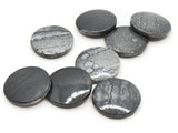 8 25mm Splatter Beads Beads Spotted Acrylic Beads Gray and Black Beads Coin Beads Plastic Beads Flat Round Beads Focal Beads Loose Beads
