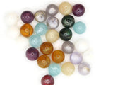 35 12mm Mixed Color Round Resin Beads  Acrylic Beads Plastic Beads Jewelry Making Beading Supplies Loose Beads Ball Beads