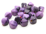 20 18mm Two Tone Purple Beads Vintage Plastic Square Oval Beads Jewelry Making Beading Supplies Loose Large Hole Beads to String