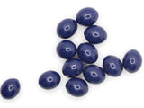 12 26mm Blue Vintage Plastic Beads Fluted Oval Beads Jewelry Making Beading Supplies Loose Beads to String